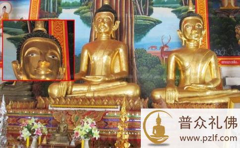 泰国帕府的Thin Nok寺庙住持大师圆寂，佛像流泪